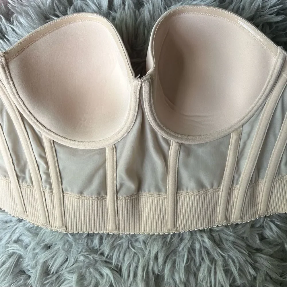 Wacoal Red Carpet Long Line bustier bra top women’s size 34DDD - Picture 9 of 10